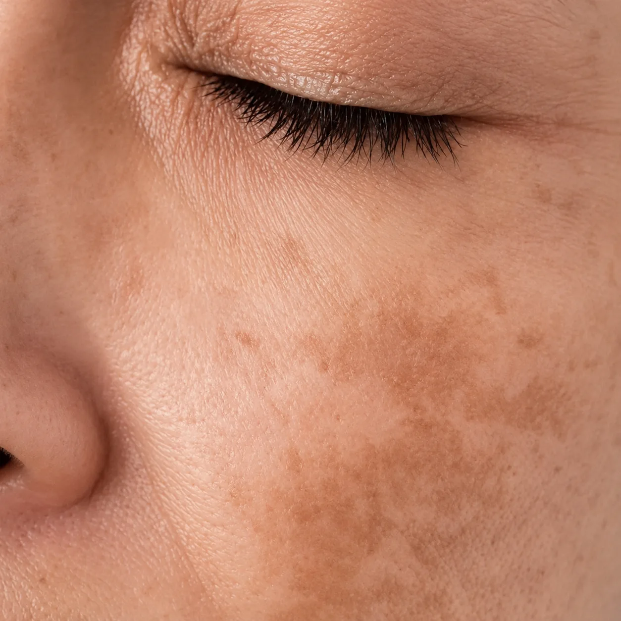 Piel con manchas de melasma antes del tratamiento